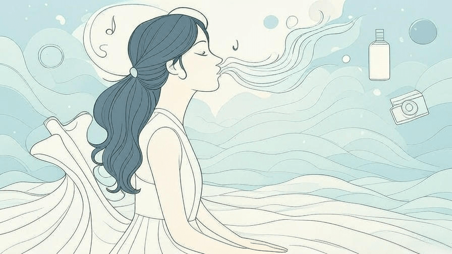 Illustration d'une mariée qui pratique un exercice de respiration
